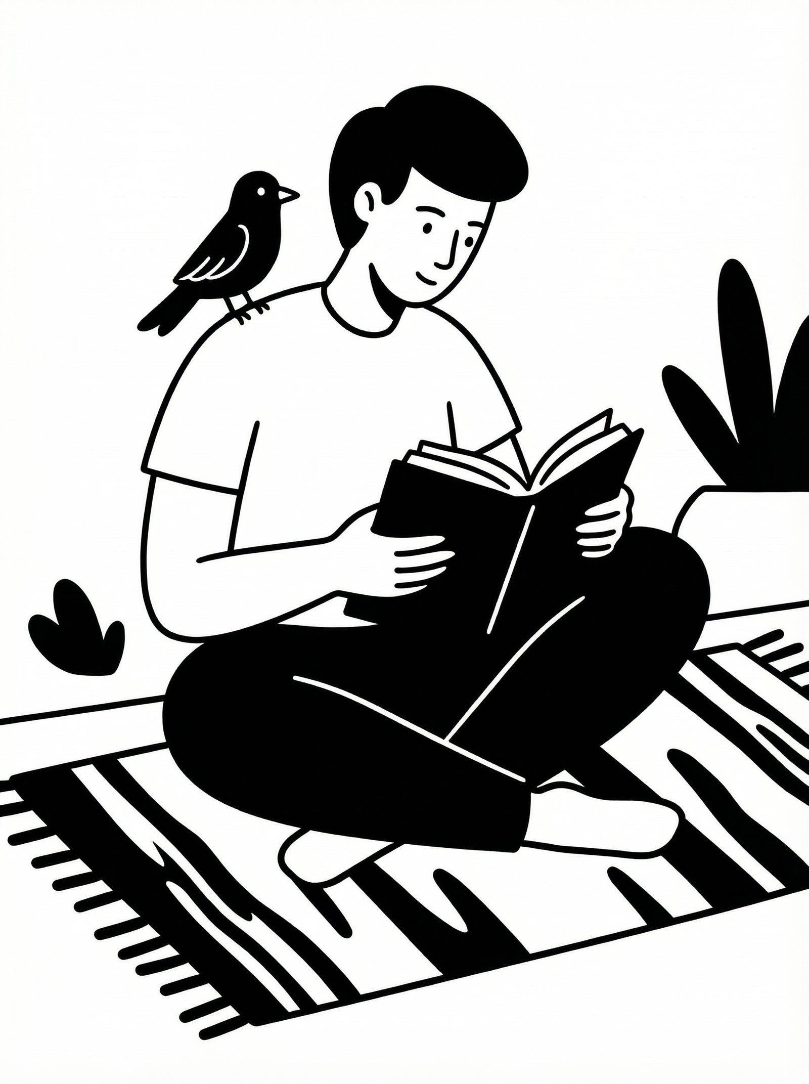 Poster in black frame