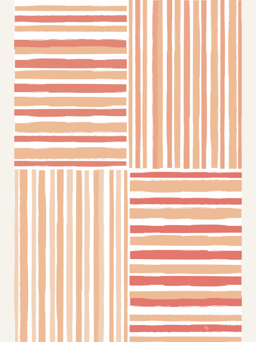 Peach Stripes Poster – Poster und Kunstdruck
