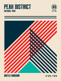 Peak District National Park Travel Poster – Poster und Kunstdruck