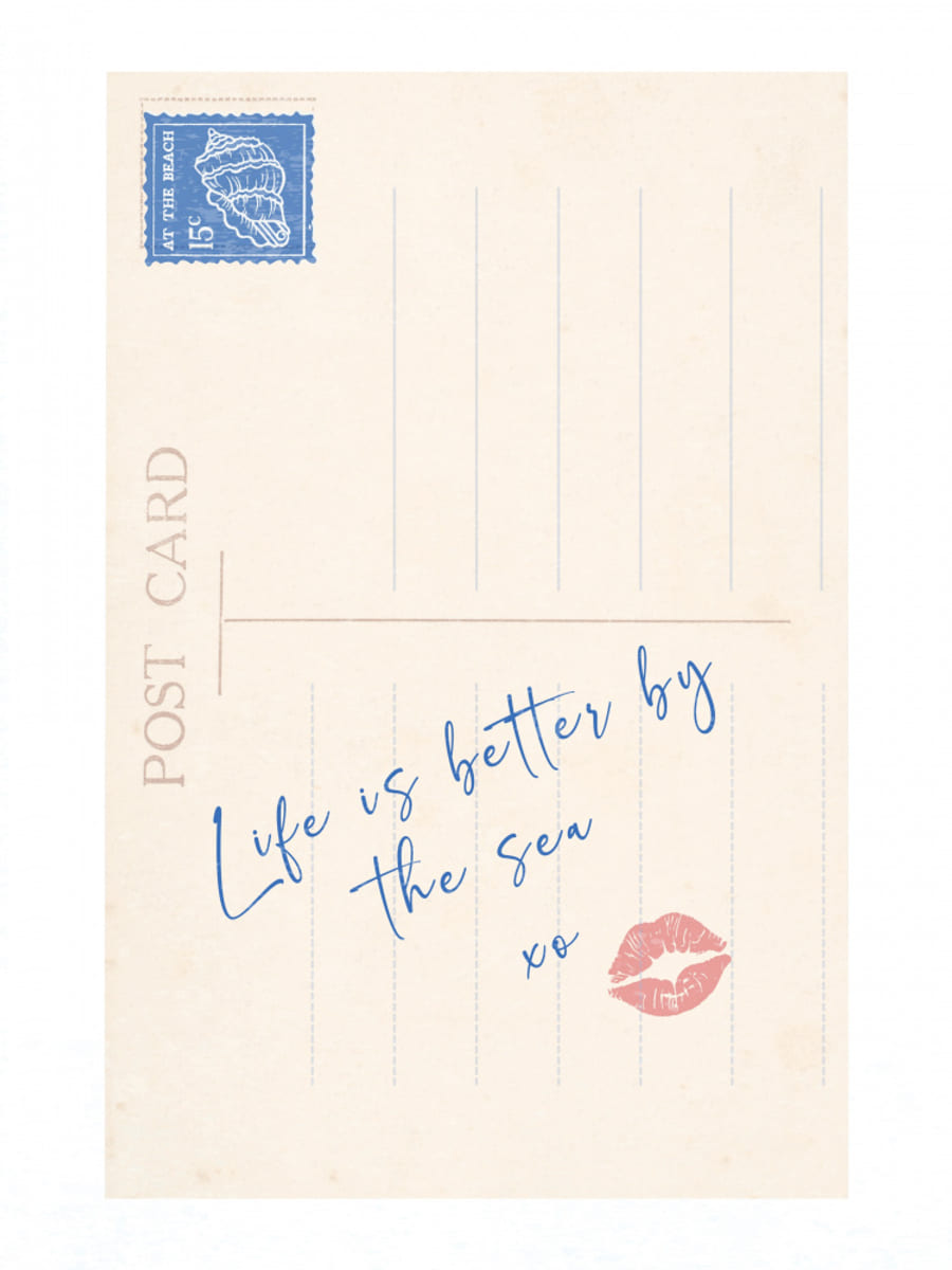 Postcard Life Is Better Poster – plakat og kunsttryk