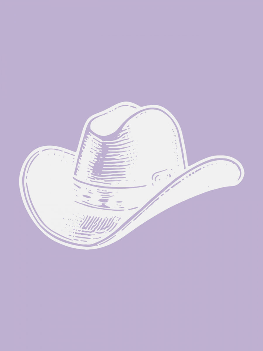 Plakat Purple Cowboy Hat – plakat i druk artystyczny