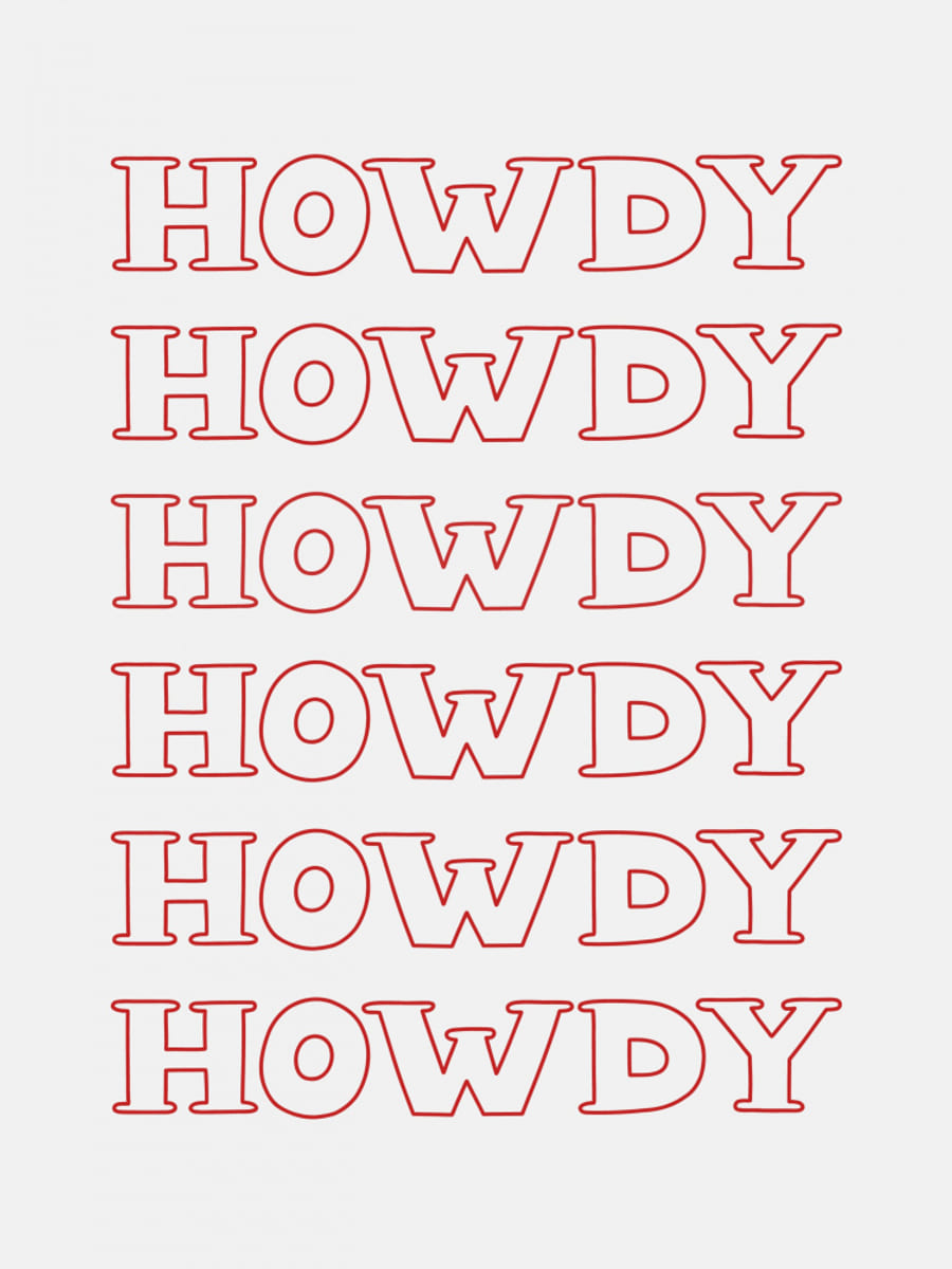 Red Howdy Poster – poster and art print