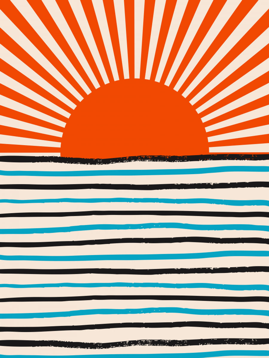 Poster Red Sun and Sea – poster e stampa artistica