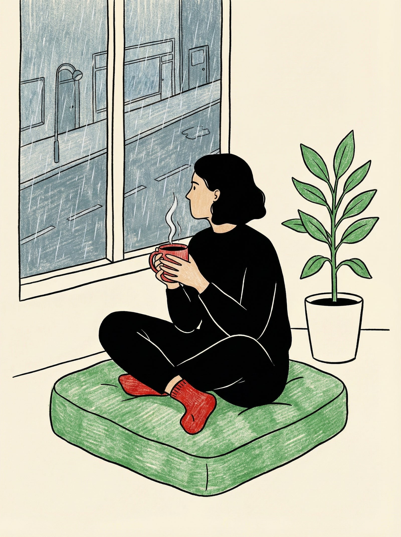 Poster in black frame