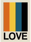 Retro Stripe LOVE Sundaze Poster – poster and art print