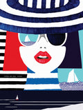 Riviera Style, Graphic Nautical Art Print Portrait Poster – Poster und Kunstdruck