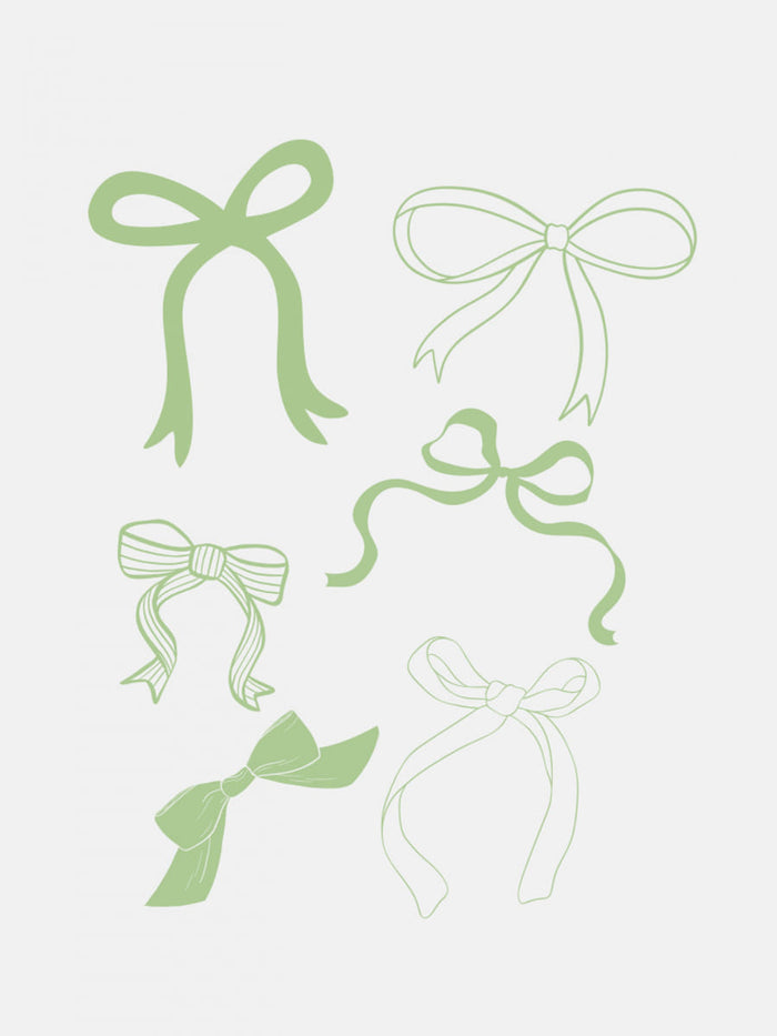 Plakat Sage Green Bows – plakat i druk artystyczny