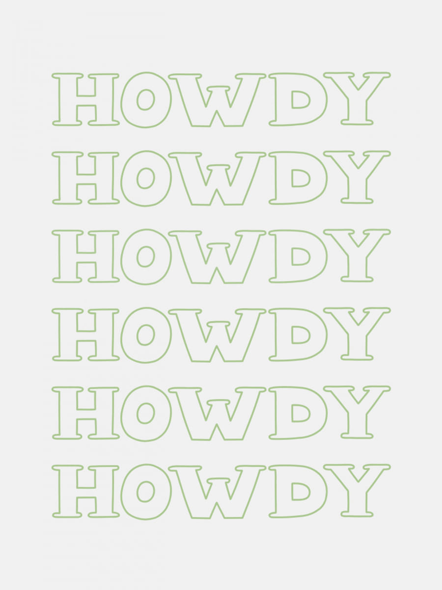 Plakat Sage Green Howdy – plakat i druk artystyczny