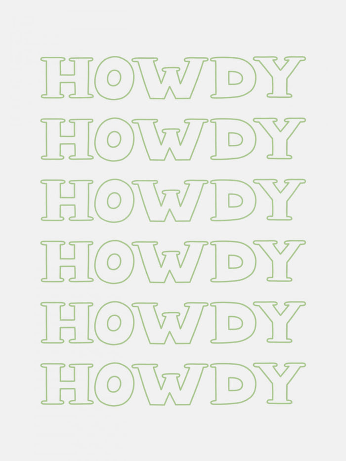 Plakat Sage Green Howdy – plakat i druk artystyczny