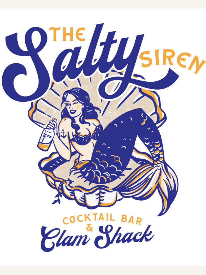 Poster Salty Siren Cocktail Bar & Clam Shack Mermaid – poster e stampa artistica