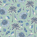 Affiche Sea Shells and Palmtrees Mint – affiche et impression d’art