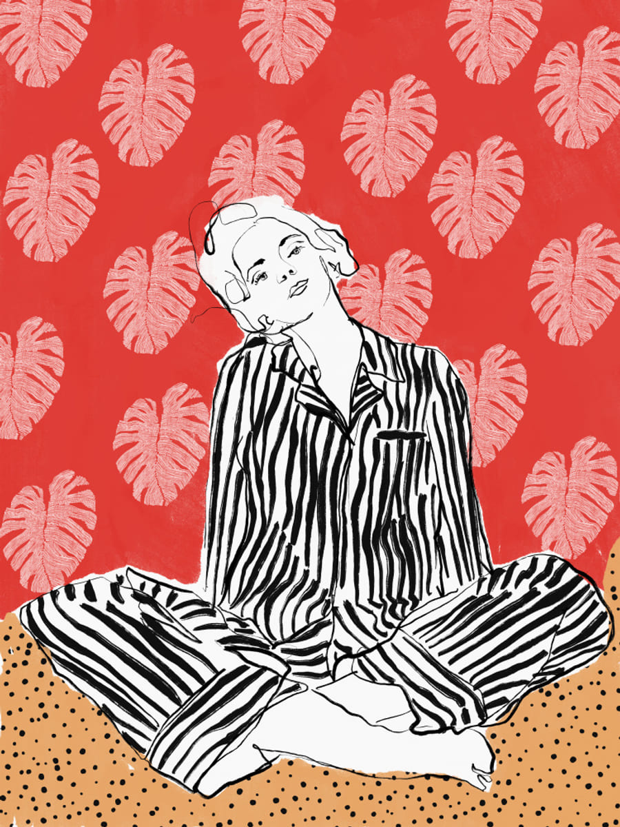 Poster Serenity In Stripes By Catsanddotz 20 X 27 Inches – poster e stampa artistica