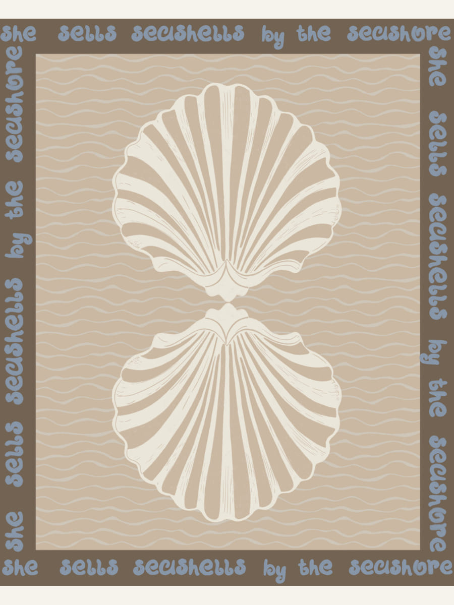 She sells seashells Poster – poster and art print