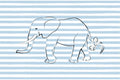 Poster Stripe Elephant – poster e stampa artistica