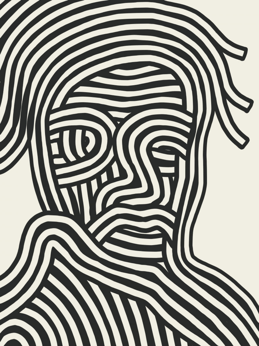 Stripe Portrait Poster – poster and art print