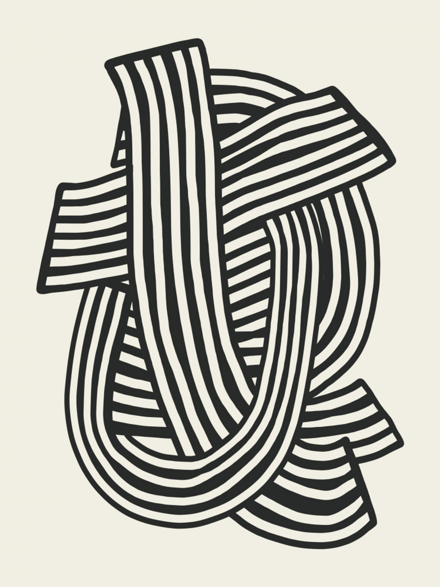 Poster Striped Abstract In Black – poster e stampa artistica