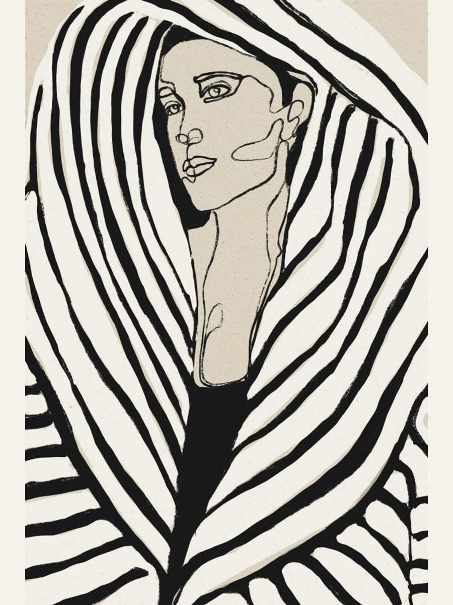Striped Coat Poster – plakat og kunsttryk