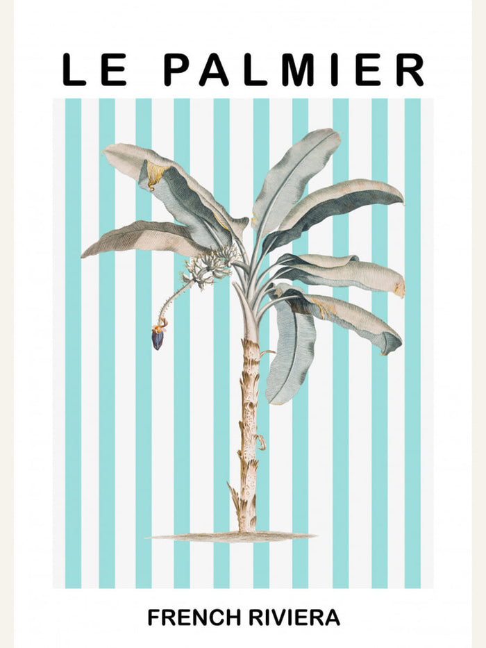 Striped Palm Tree -juliste – juliste ja taidepainatus