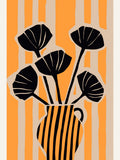 Striped Still Life Yellow Poster – Poster und Kunstdruck