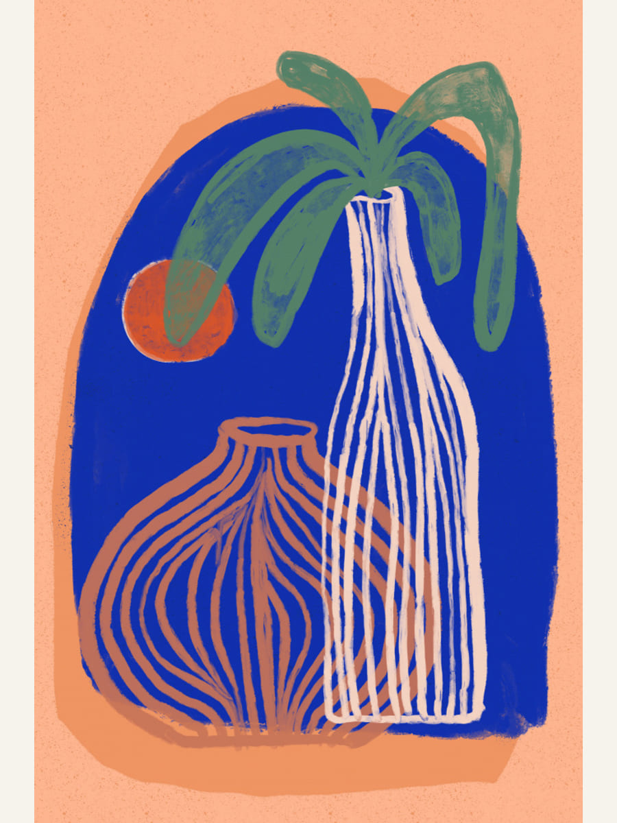 Sunset And Vases Poster – Poster und Kunstdruck