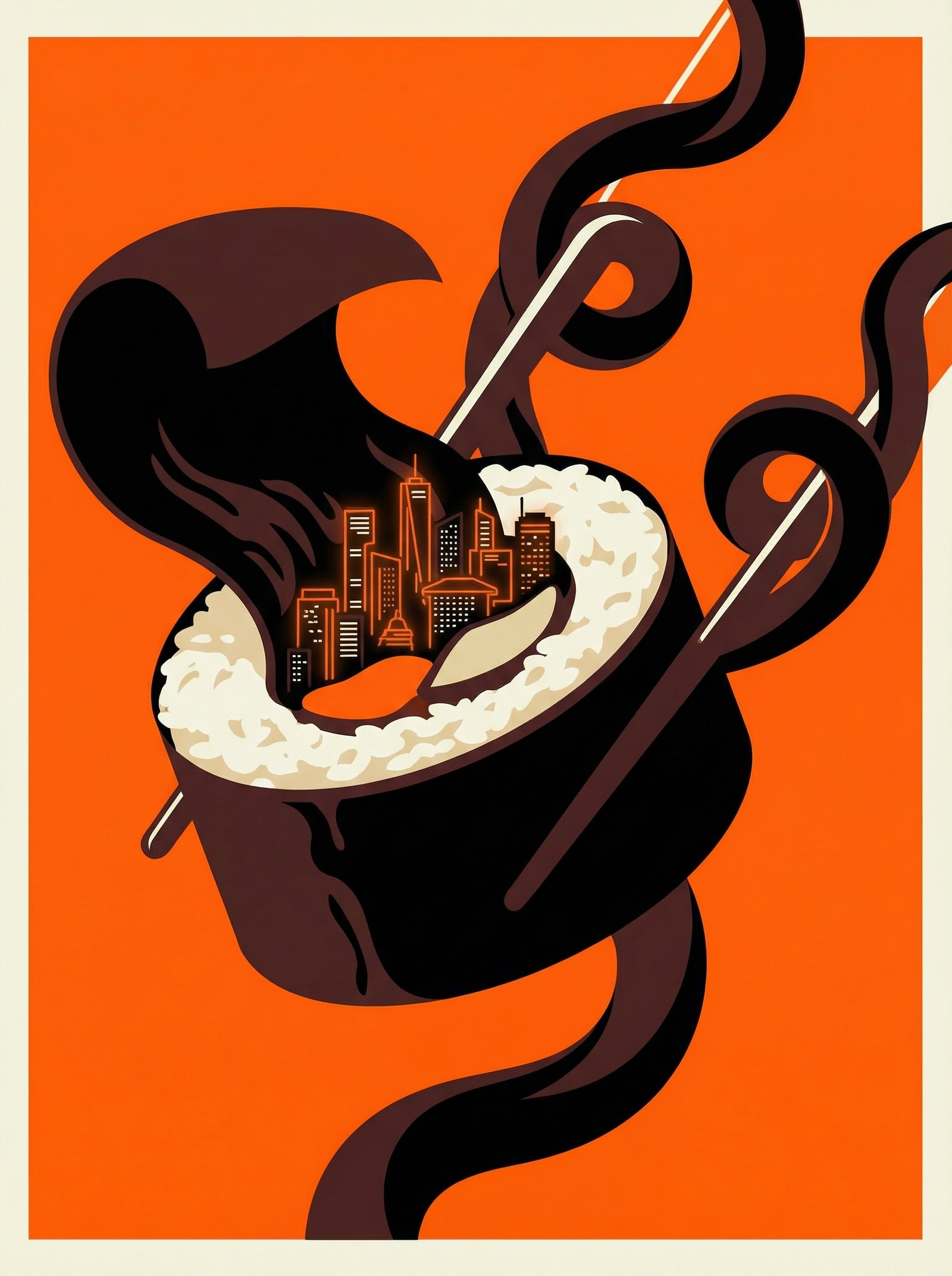 Poster in black frame