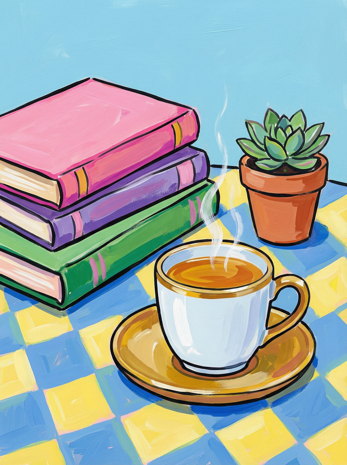 Poster in black frame