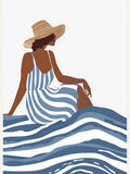 The Girl In the Striped Dress Poster – plakat og kunsttryk