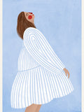 The Woman With the Blue Stripes Poster – poster and art print