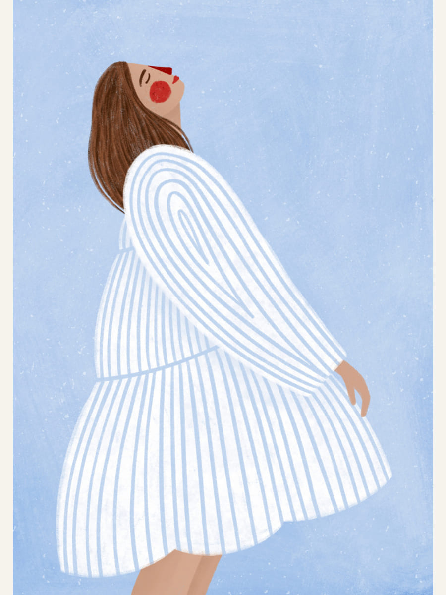 The Woman With the Blue Stripes Poster – poster and art print