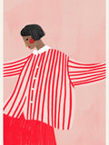 The Woman With the Red Stripes Poster – poster and art print