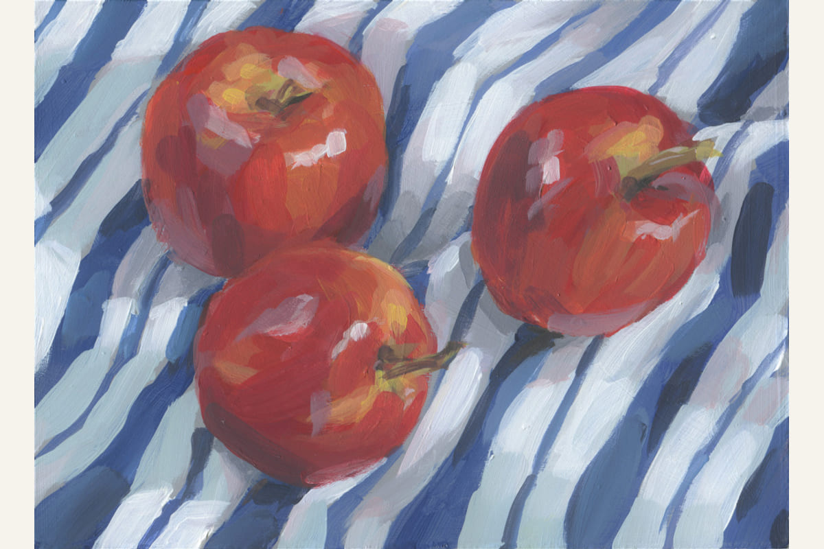 Three Red Apples Poster – Poster und Kunstdruck