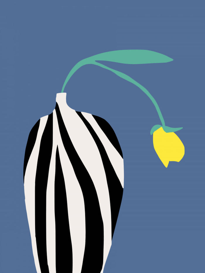 Poster Tulip In Zebra Striped Vase – poster e stampa artistica