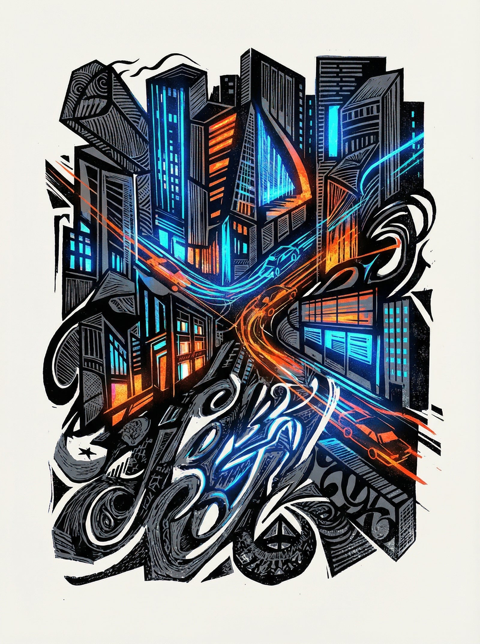 Poster in black frame