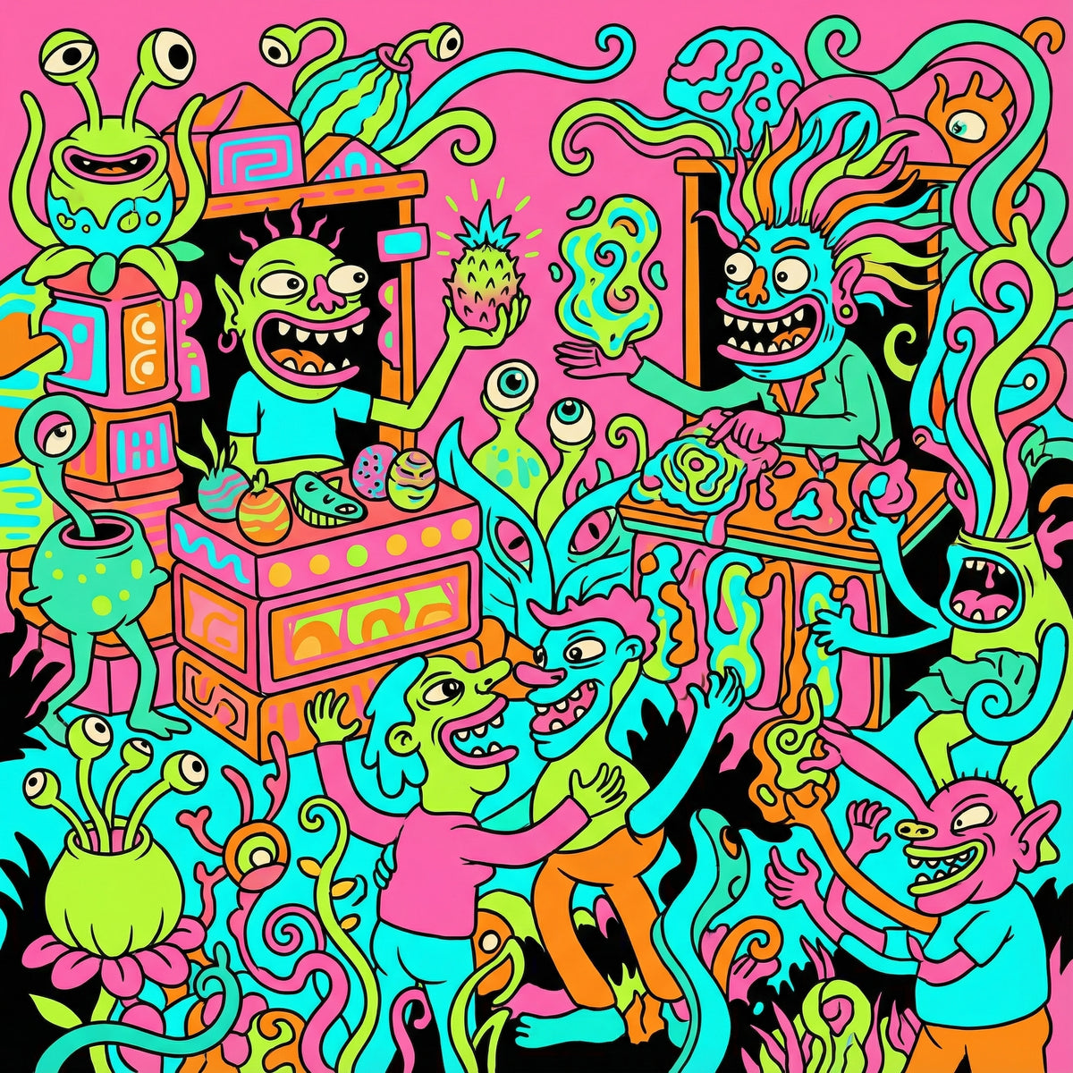 Poster in black frame