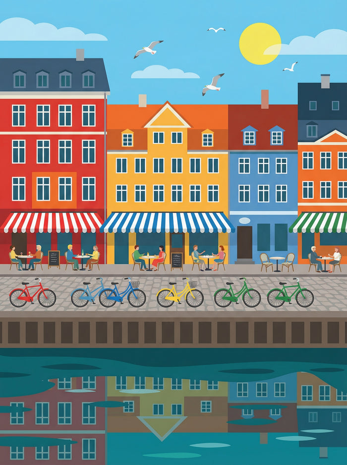 Vibrant Harbor Scene – poster e stampa artistica