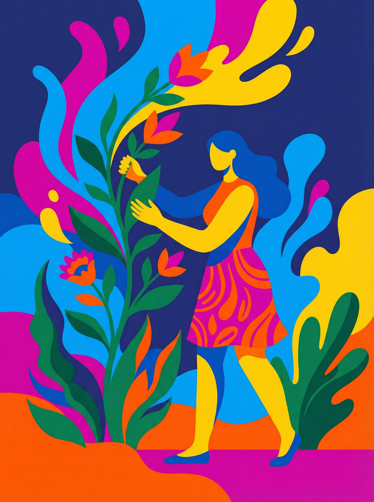 Poster in black frame