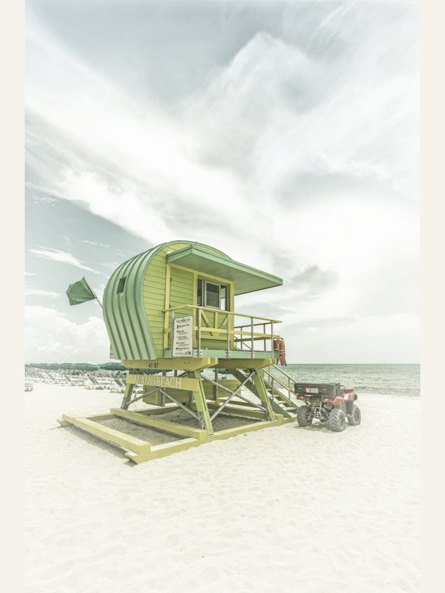 Vintage Florida Flair at Miami Beach Poster – poster and art print