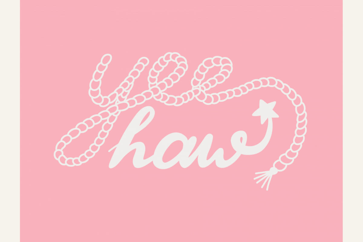 Yeehaw Pink Poster – plakat og kunsttryk