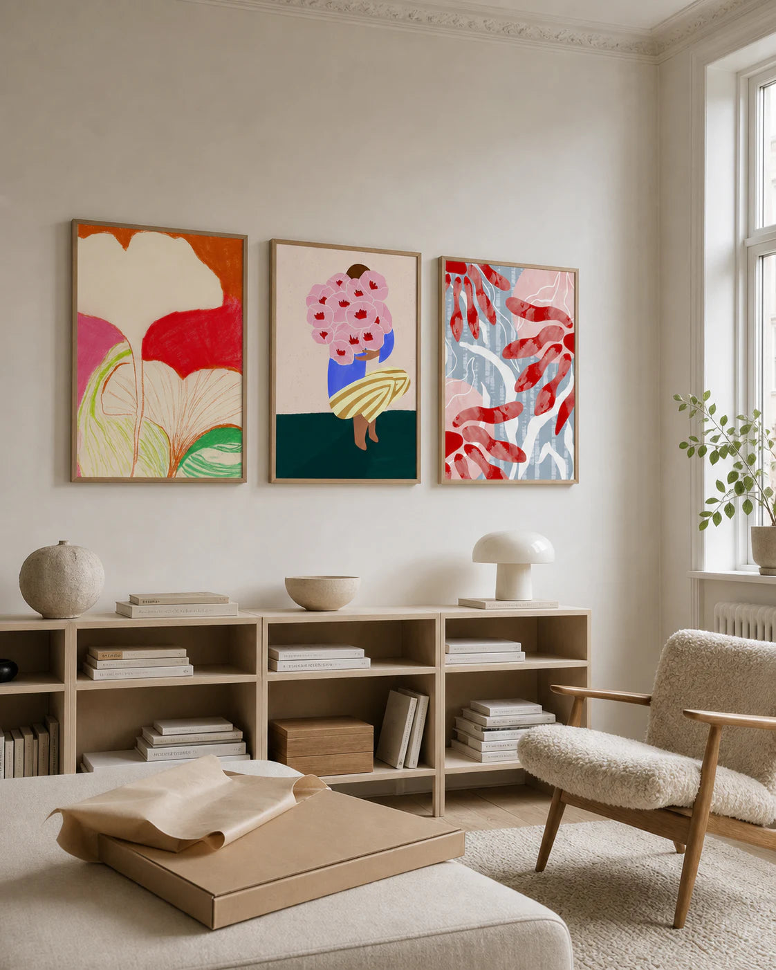 Nordic dining room with framed PosterLeFi artworks – Returns & Refunds